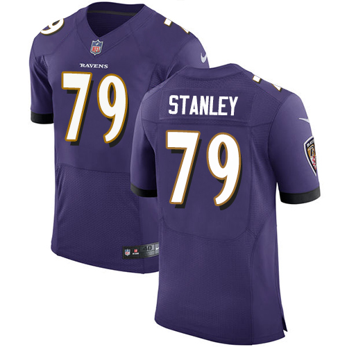 Nike Ravens #79 Ronnie Stanley Purple Team Color Men's Stitched NFL Vapor Untouchable Elite Jersey - Click Image to Close